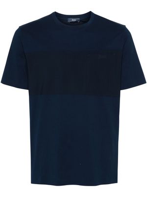 Herno logo-debossed scuba T-shirt - Blue