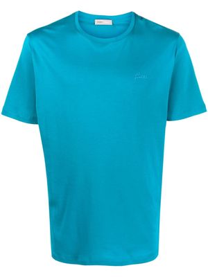 Herno logo-embroidered cotton T-shirt - Blue