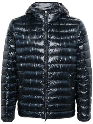 Herno logo-engraved-buttons padded jacket - Blue