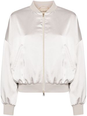 Herno logo-plaque bomber jacket - Neutrals