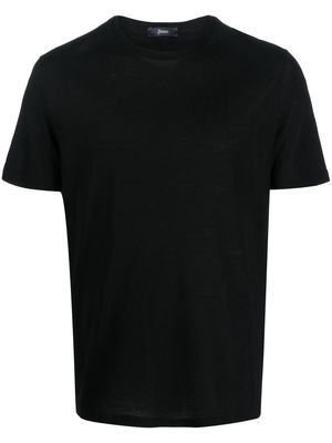 Herno logo-plaque cotton T-shirt - Black