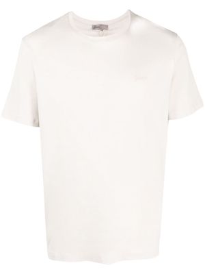 Herno logo-plaque cotton T-shirt - Neutrals
