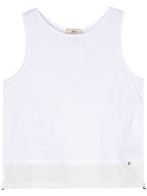 Herno logo-plaque cotton tank top - White