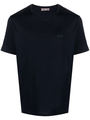 Herno logo-print cotton T-shirt - Blue