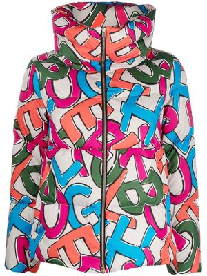 Herno logo-print puffer jacket - Neutrals