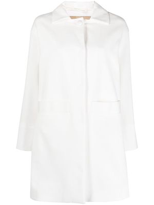 Herno long-sleeve high-low coat - White