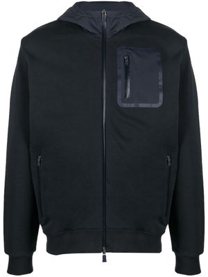 Herno long-sleeve zip-up hooded jacket - Blue