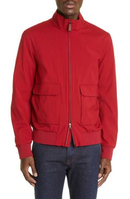 Herno Loro Piana Rain System® Water Repellent Bomber Jacket in 6915-Rosso