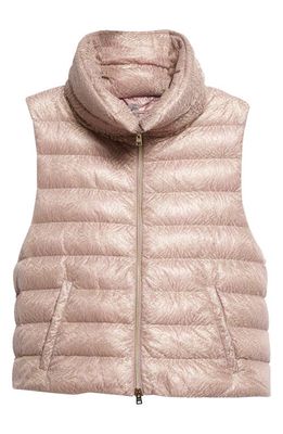 Herno Metallic Lace Down Puffer Vest in 4025 Lilac