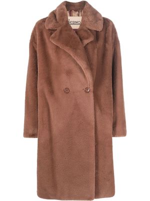 Herno mid-length faux-fur coat - Brown
