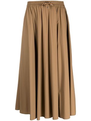 Herno mid-length flared skirt - Brown