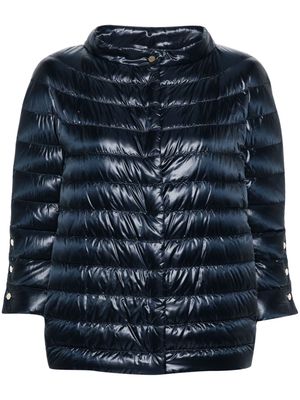 Herno mock-neck quilted jacket - Blue