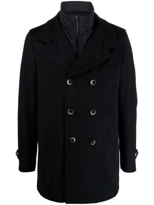 Herno notched-collar double-breasted coat - Blue