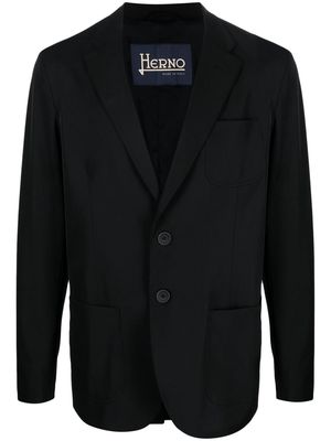 Herno notched-lapel single-breasted blazer - Black