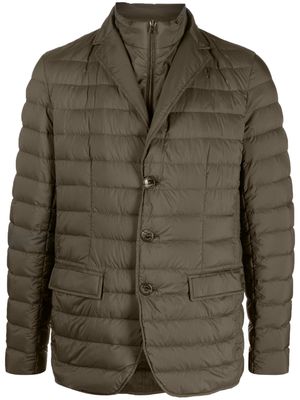 Herno notched-lapels padded jacket - Green