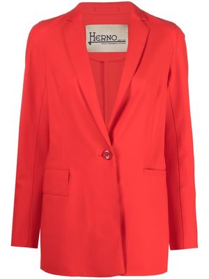 Herno notched-lapels single-breasted blazer - Red