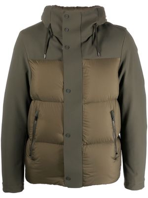 Herno padded-design hooded jacket - Green