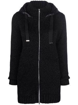 Herno padded-panel knitted jacket - Black