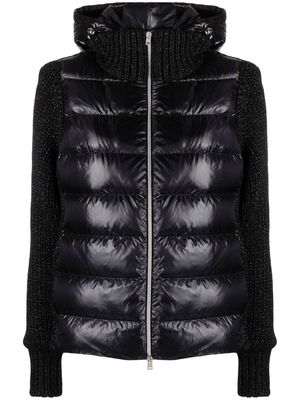 Herno padded-panel zip-fastening jacket - Black