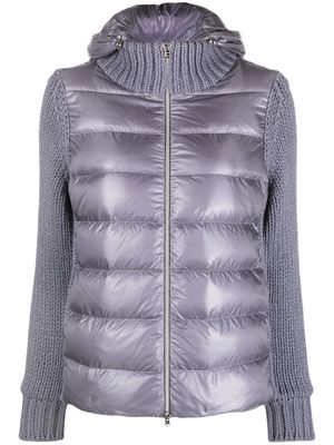 Herno padded-panel zip-fastening jacket - Purple