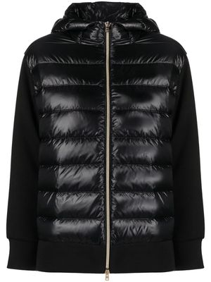 Herno padded-panels hooded jacket - Black
