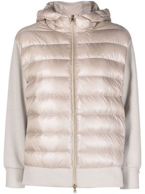 Herno padded-panels hooded jacket - Neutrals