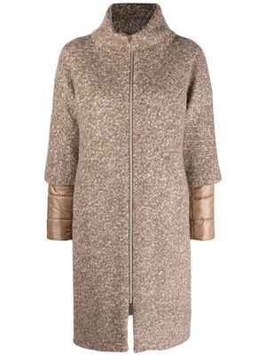 Herno panelled zip-up coat - Neutrals