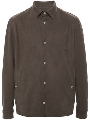 Herno press stud-fastening shirt jacket - Brown