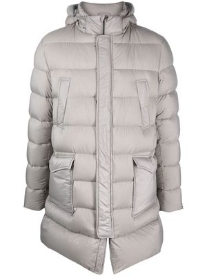 Herno quilted hooded down jacket - Grey