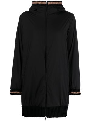 Herno reversible hooded cardi-coat - Black