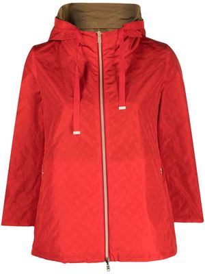 Herno reversible monogram-print jacket - Red