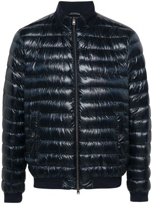Herno ribbed-trim quilted jacket - Blue