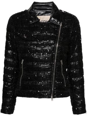 Herno sequin-embellished padded jacket - Black