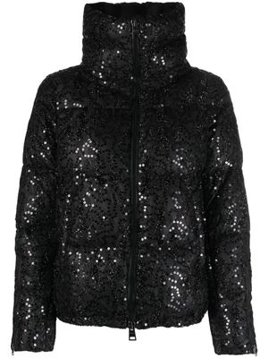 Herno sequinned down puffer jacket - Black