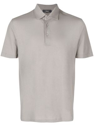 Herno short-sleeve cotton polo shirt - Grey