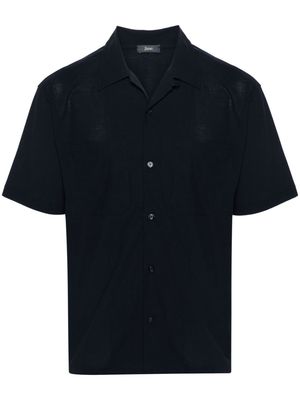 Herno short-sleeve cotton shirt - Blue