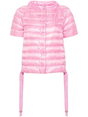 Herno short-sleeve goose-down jacket - Pink
