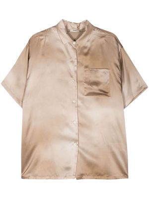 Herno short-sleeve satin shirt - Brown