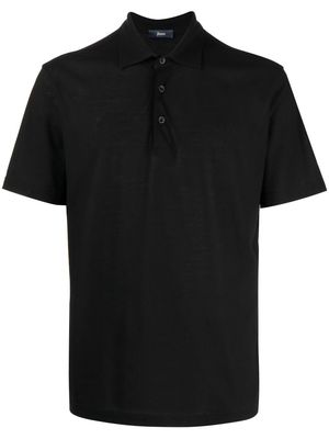 Herno short-sleeved polo shirt - Black