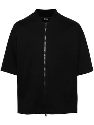 Herno short-sleeves zipped sweatshirt - Black
