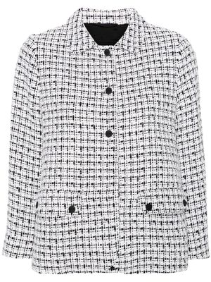 Herno single-breasted bouclé jacket - White