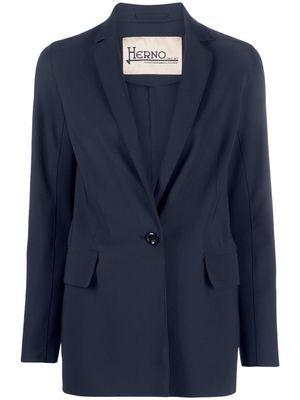 Herno single-breasted button-fastening blazer - Blue