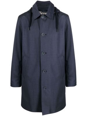 Herno single-breasted parka jacket - Blue