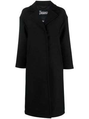 Herno single-breasted virgin-wool coat - Black