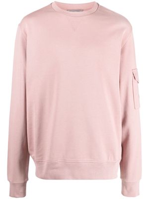 Herno sleeve patch-pocket cotton sweatshirt - Pink