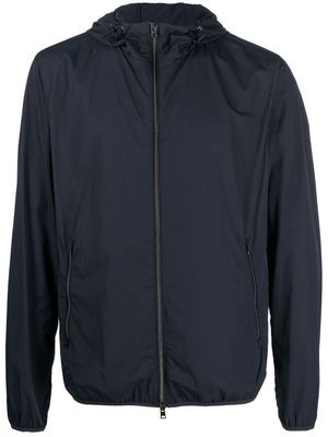 Herno solid-colour hooded jacket - Blue