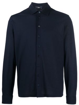 Herno spread-collar cotton shirt - Blue