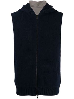 Herno textured reversible gilet jacket - Blue