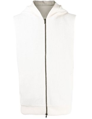 Herno textured reversible gilet jacket - White