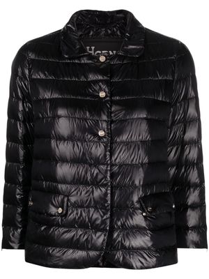 Herno three-quarter length sleeve padded jacket - Black